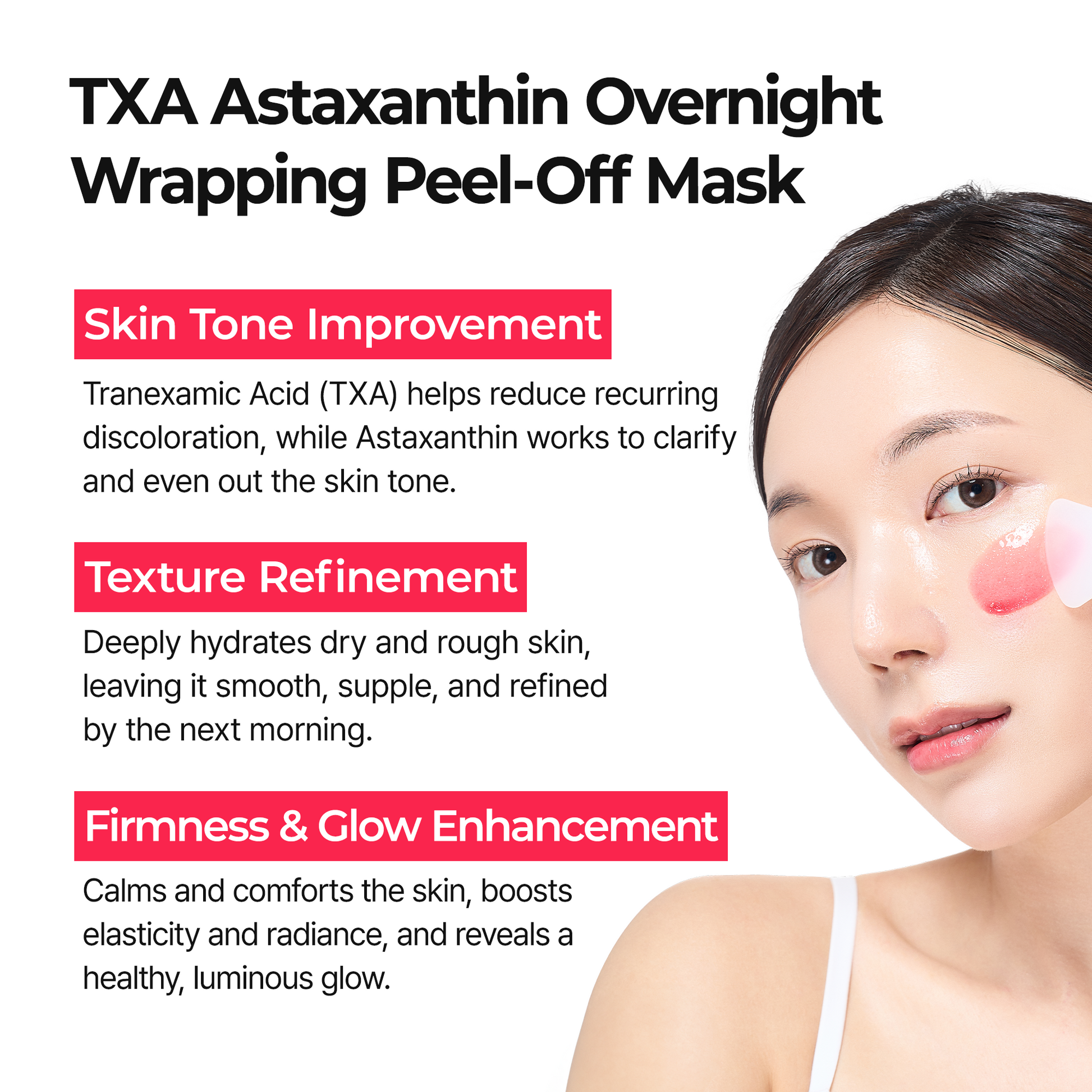 Dr. Melaxin TX-Astaxanthin Overnight Wrapping Mask - Skin Tone Improvement, Texture Refinement, Firmness & Glow
