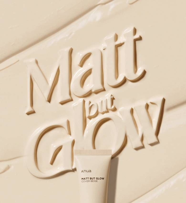 Anua Matt But Glow Cover Beige on-face finish