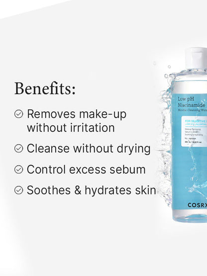 Low pH Niacinamide Micellar Cleansing Water - 400 ml