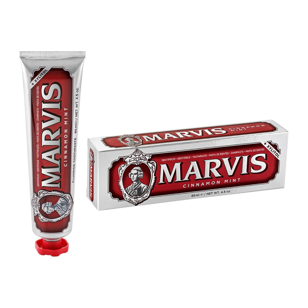Marvis Cinnamon Mint Toothpaste 85ml with packaging