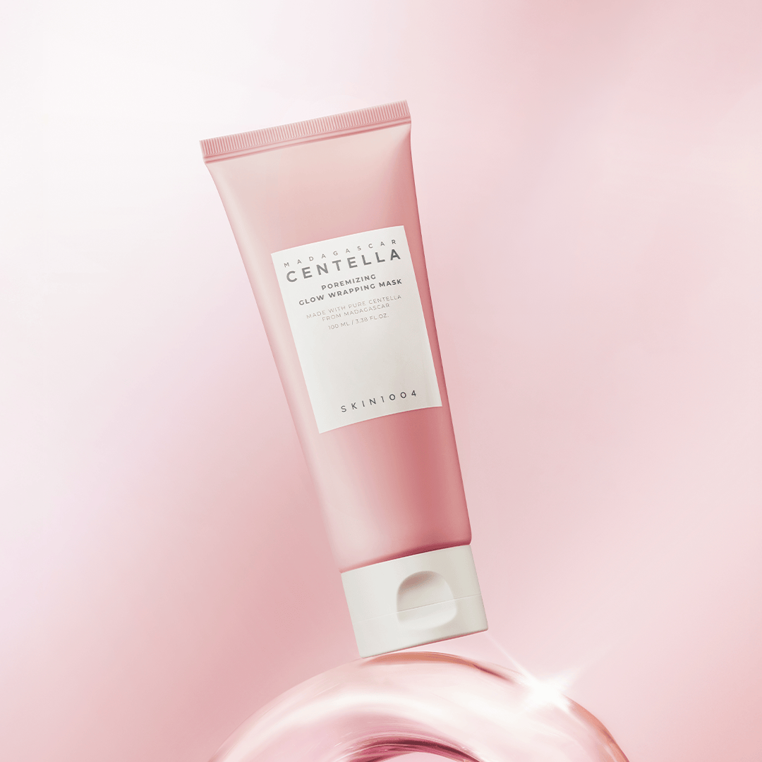 SKIN1004 Poremizing Glow Wrapping Mask on pink background